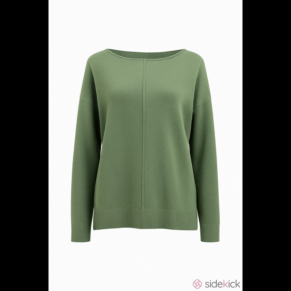 Noisy May women's green boat neck high-low knit top size XS